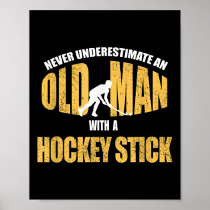 Poster Jogador de Hóquei em Campo Manuseio do Stick Humor