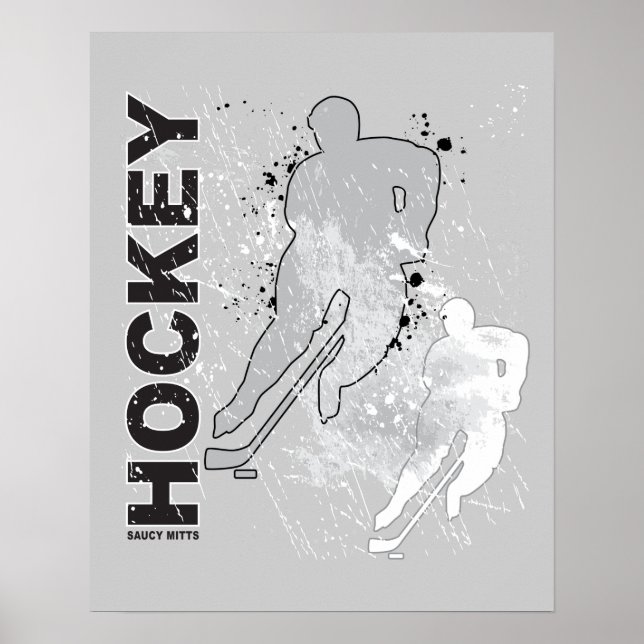 Poster Jogador de Hóquei em Visão Dupla (macho) (Frente)
