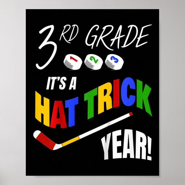 Poster Jogador de Hóquei Infantil - Hat Trick - 3ª Série  (Frente)