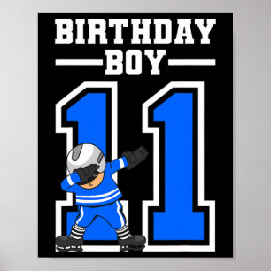 Poster Jogador de Hóquei no Gelo de 11 anos Aniversário Y