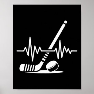 Poster Jogador de hóquei no gelo Stick e Puck Batimento c