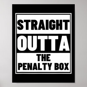 Poster Jogador de Hóquei Saindo da Caixa de Penalidade Fu