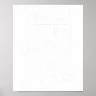 Poster Jogador de Hóquei Saindo da Caixa de Penalidade Hu