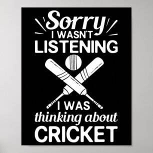 Poster Jogador de Jogo de Críquete Ll T Treinador Cricket