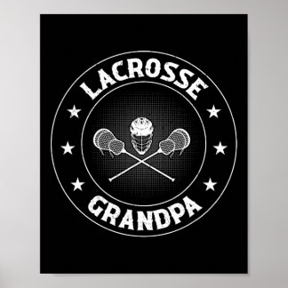 Poster Jogador de Lacrosse Avô - Avô de Lacrosse