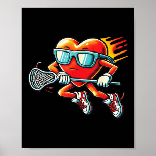 Poster Jogador de Lacrosse Engraçado Lacrosse Valen