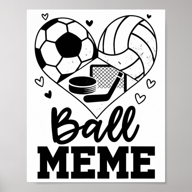 Poster Jogador de Meme de Futebol Volei de Hóquei Meme  (Frente)