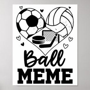 Poster Jogador de Meme de Futebol Volei Hóquei Ll Meme