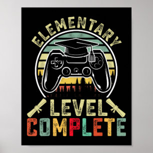 Poster Jogador de Nível Elementar Completo Graduado do En