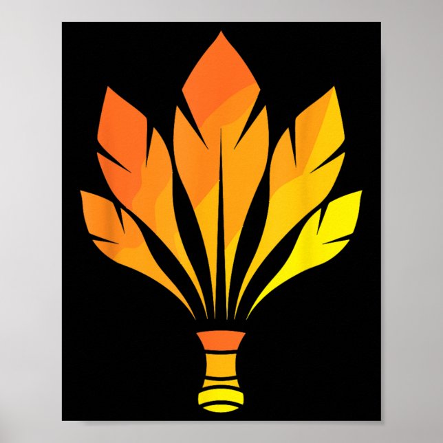 Poster Jogador de Peteca de Badminton  (Frente)