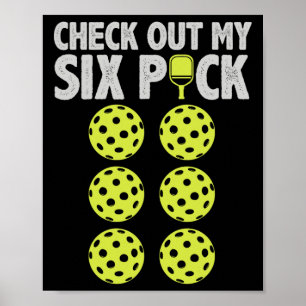 Poster Jogador de Pickleball Engraçado Homens de Paddleba