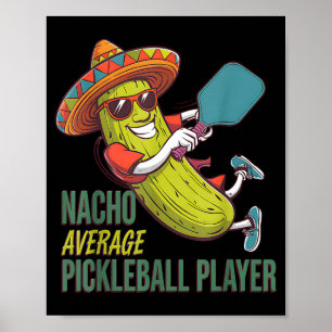 Poster Jogador de pickleball não médio cacto mexicano