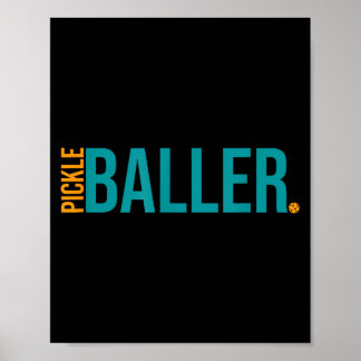 Poster Jogador de pickleball pickleballer pickle baller