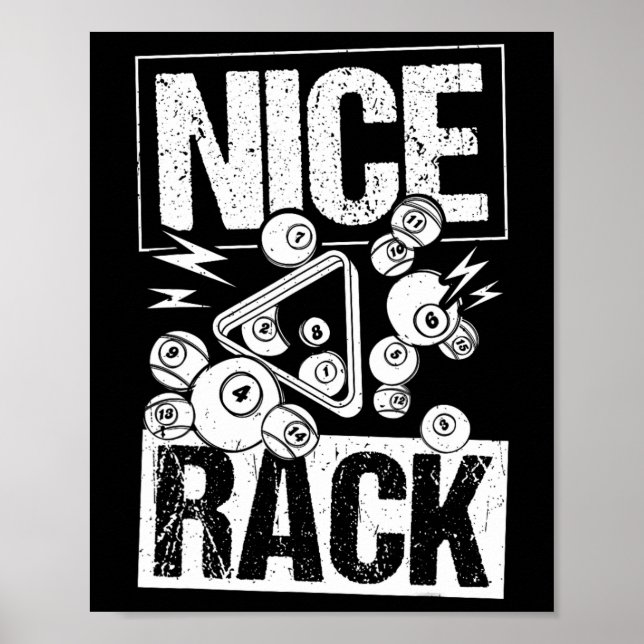 Poster Jogador de Piscina 1 para Faixas de Rack Nice (Frente)