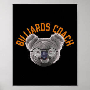 Poster Jogador de Piscina do treinador Koaliards Billiard