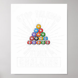 Poster Jogador de Piscina engraçado Cotação Billiard Pare