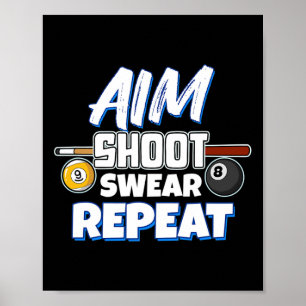 Poster Jogador de Piscina Engraçado Gift Billiard