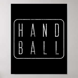 Poster Jogador de Presente do Handball Vintage