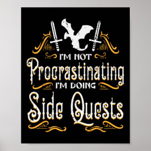 Poster Jogador De Rpg Não Está Procrastinando Missão Secu