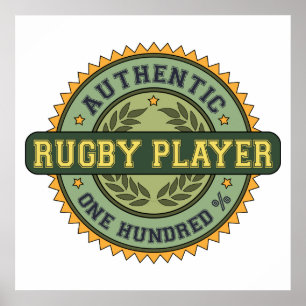 Pôster Jogador de Rugby Autêntico