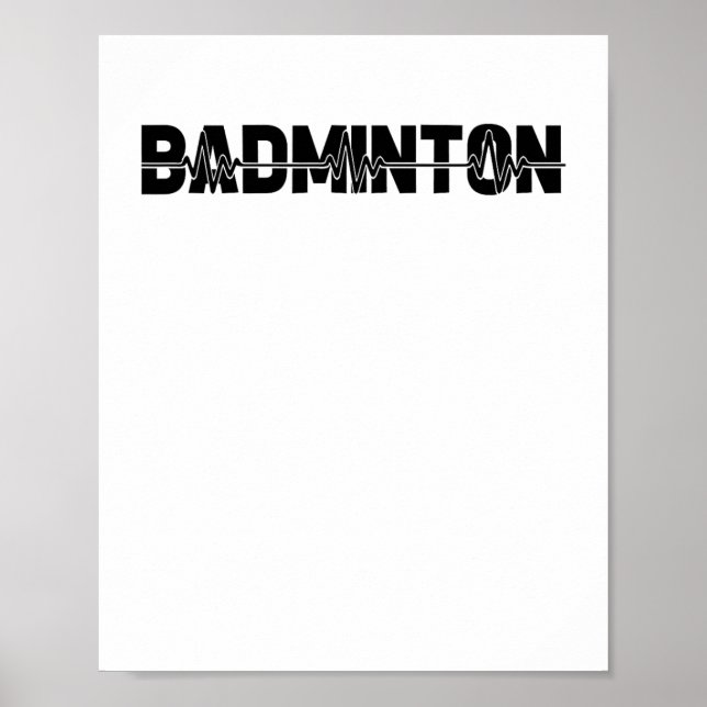 Poster Jogador de Tartaruga Badminton - Equipe Racquet Ek (Frente)