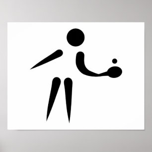 Pôster Jogador de ténis de mesa de Pong do sibilo