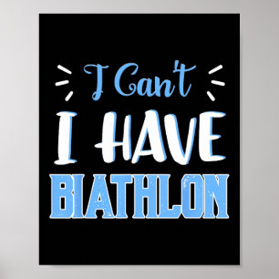 Poster Jogador de Tiro de Atleta Esportivo Biathlon Winte