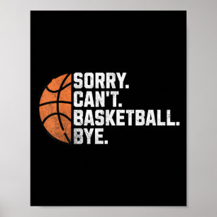 Poster Jogador de treinador da equipe de basquete engraça