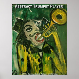 Poster Jogador de trombeta abstrato