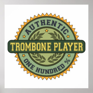 Poster Jogador de Trombone autêntico