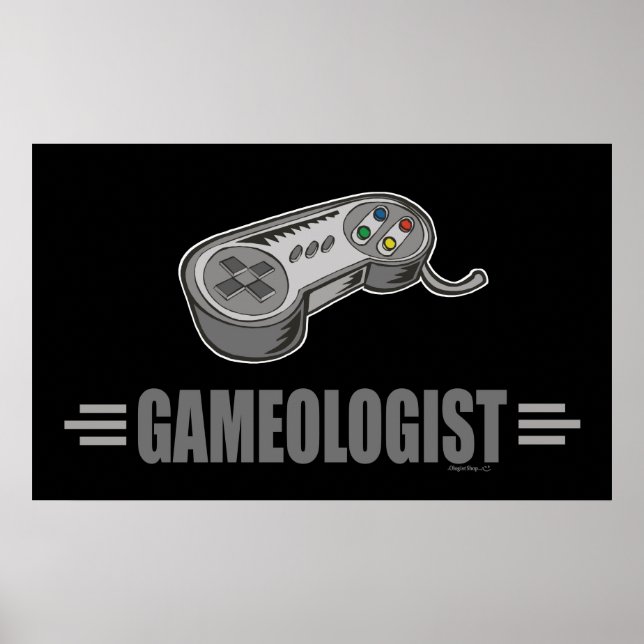 Pôster Jogador de vídeo engraçado (Frente)