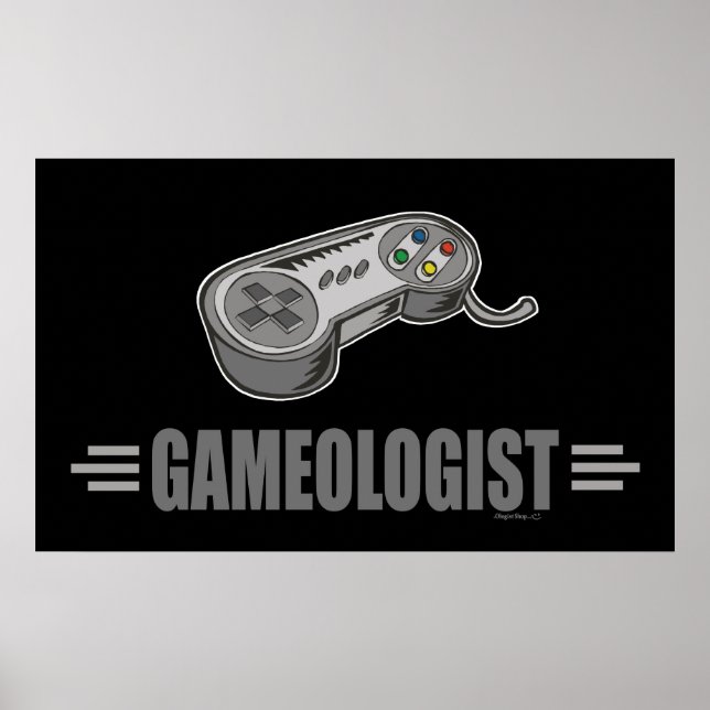 Pôster Jogador de vídeo engraçado (Frente)