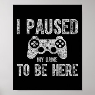 Poster Jogador De Vídeo Engraçado Camisa Engraçada Eu Par