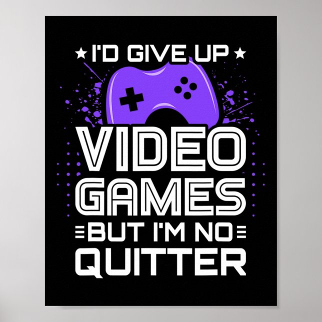 Poster Jogador De Vídeo Engraçado - Jogos De Console De P (Frente)