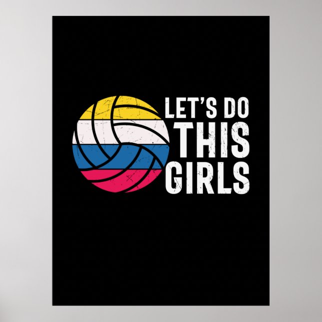 Poster Jogador de Voleibol | Deixem-nas fazer isso, menin (Frente)