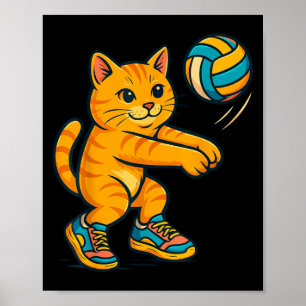 Poster Jogador de Voleibol Encantador de Adolescentes T