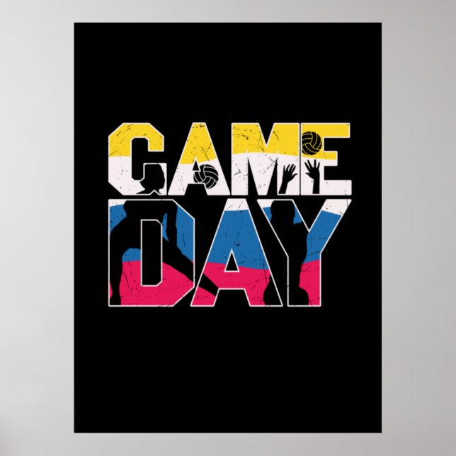 Poster Jogador de Voleibol | Voleibol no dia da caça (Frente)