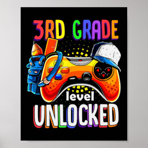 Poster Jogador De Volta Para A Escola Gamepad 3º Nível