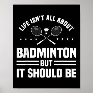 Poster Jogador desportivo de Badminton Jogo Atleta R
