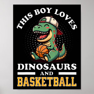 Poster Jogador Dinossauro Esqueleto T Rex Homens Crianças