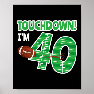 Poster Jogador do aniversário de 40 anos de futebol jogad