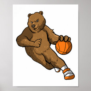 Poster Jogador do Sketll Bear Gift I Hoops Bear