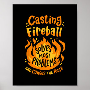 Poster Jogador engraçado de Rpg Nerdy Casting Firell reso