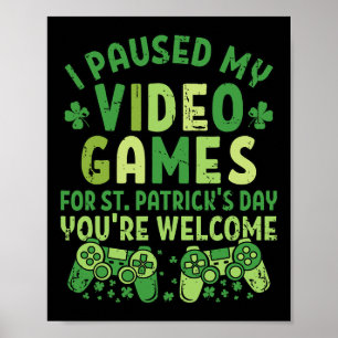 Poster Jogador Engraçado Eu Parei Minhas Videos games Por