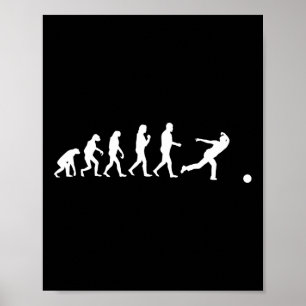 Poster Jogador Esportivo Da Evolução De Boliches Engraçad