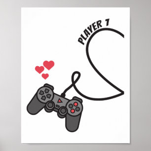 Poster Jogador Funny 1 Jogador 2 Jogador Correspondente C