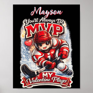 Poster Jogador Mais Valioso de Hóquei Personalizado Meu N