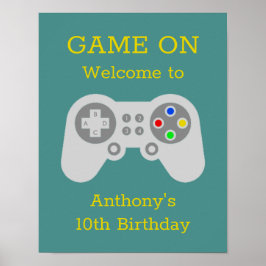 Poster Jogador moderno Qualquer Festa de aniversário de i