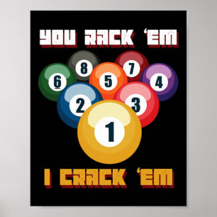 Poster Jogador Ou Atleta Do Puns Billiards