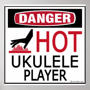 Pôster Jogador quente do Ukulele